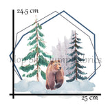 Bear, Moose, Deer Blue Panels