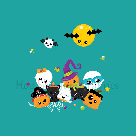 Halloween Cuties Aqua