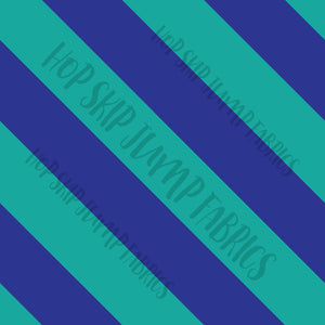 Bias Stripes Blue Green